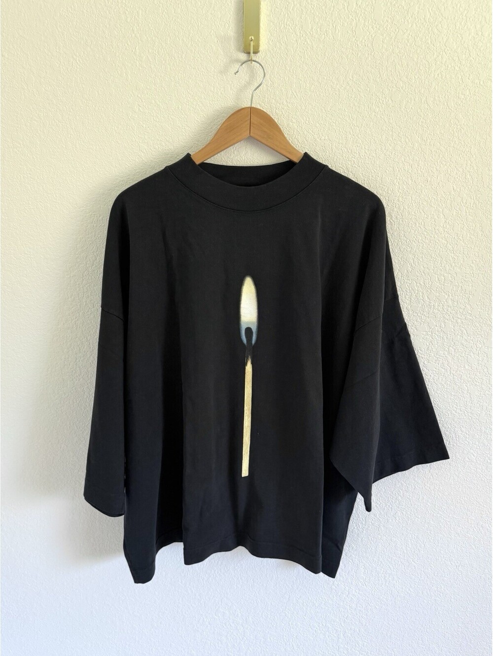 Kanye West DONDA 2 YZY x Balenciaga Black Matchstick Shirt Official Merch Sz L